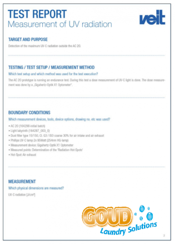 Ac20 veit luchtreiniger test rapport uv straling