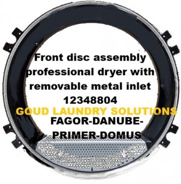 Front disc assembly professional dryer with removable metal inlet 12348804