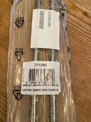 Gor251260 asko heater element heater 2000 watt 230 volt fuse ul washingmachine