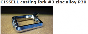P30 FORK, CASTING, #3 ZINC ALLOY