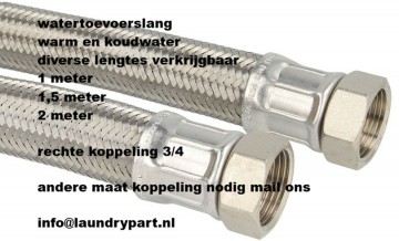 Wasmachine slang 1 meter watertoevoerslang warm en koudwater 0